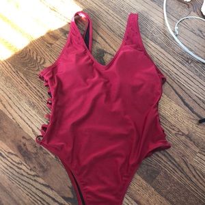 One piece bathing suit